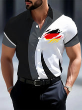 Herren Deutschland bedrucktes Freizeit hemd